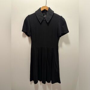 Sweet and spooky black dress with collar